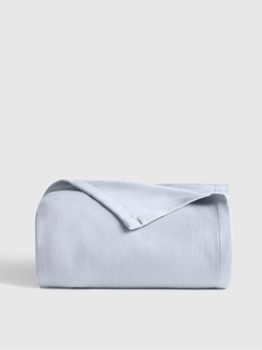 NEW Quince KING Luxury Organic Cotton Bed Blanket light blue $104 SOFT/Beautiful